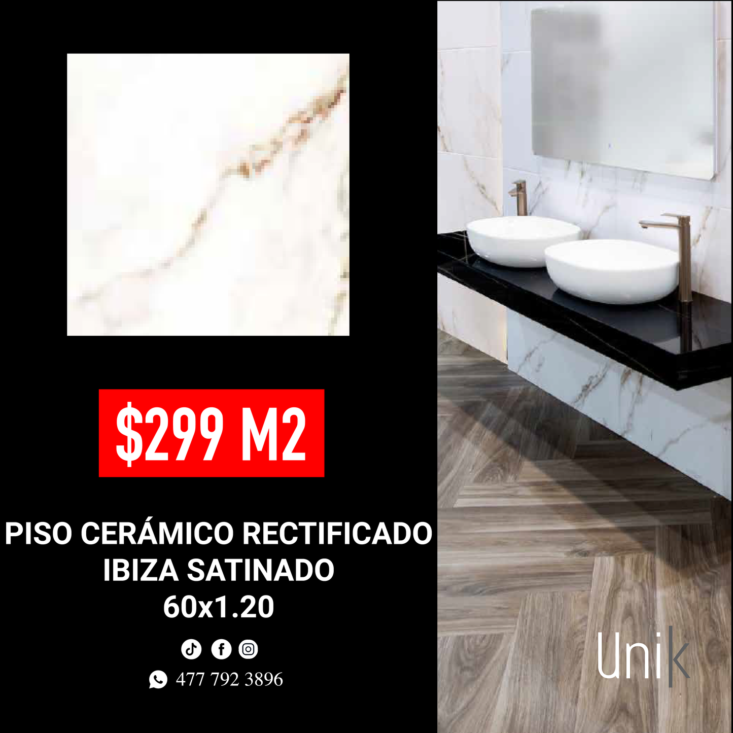 Piso Ceramico Rectificado 60x1.20