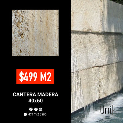 Cantera (Rivera Beige y Madera) 40x60